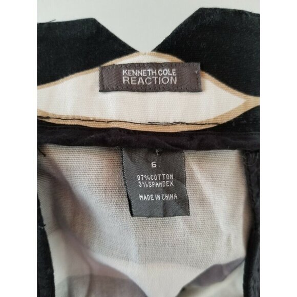 Kenneth Cole Reaction Mini Skirt Zebra Animal Print Size 6 Cotton Spandex - Picture 5 of 6